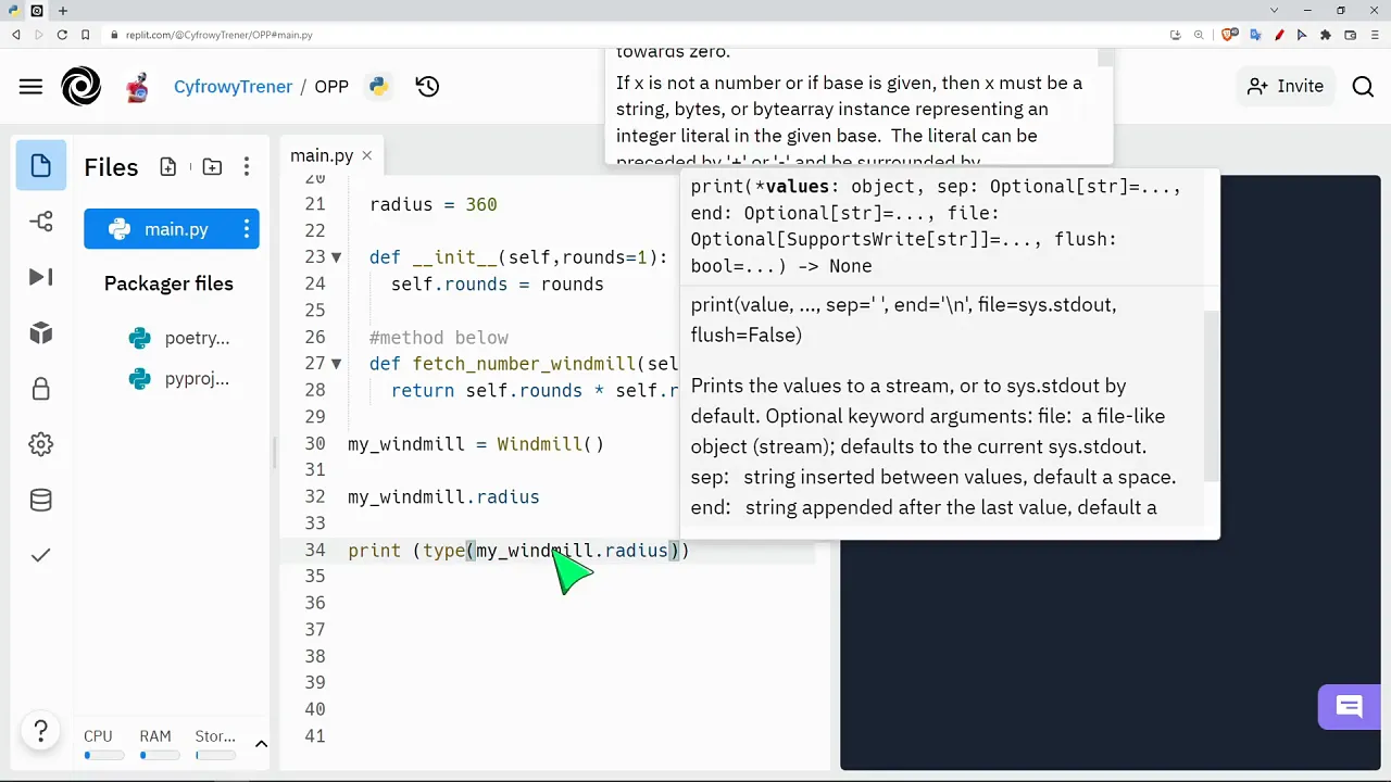 Step-by-step Python OOP tutorial filmed behind the scenes at an adult school