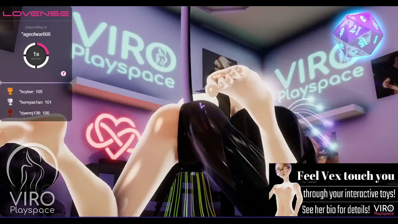 Vex Ruby dances in cosplay with lasers and nipple toys