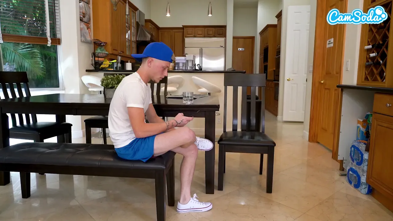 Petite step sister blows her brother until he cums on her face in hardcore webcam roleplay